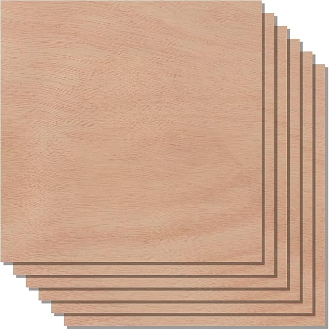 Mahogany Plywood Sheets for Crafts 1/8 inch, 3mm Plywood Sheet for Laser
