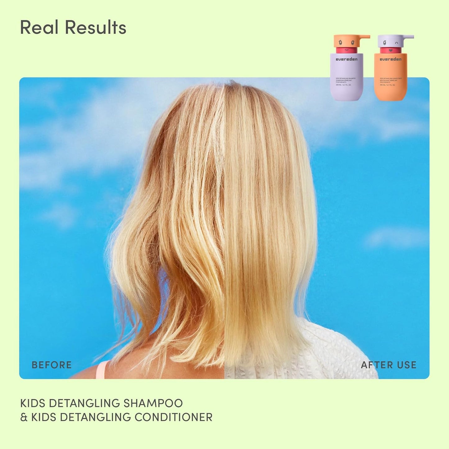 Evereden Kids Conditioner Detangler, 6.7 fl oz. | Children's Haircare | Non-toxic Conditioning for Silky Smooth Hair