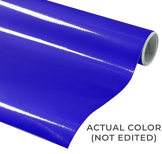 VViViD Brilliant Blue Gloss DECO65 Permanent Adhesive Craft Vinyl