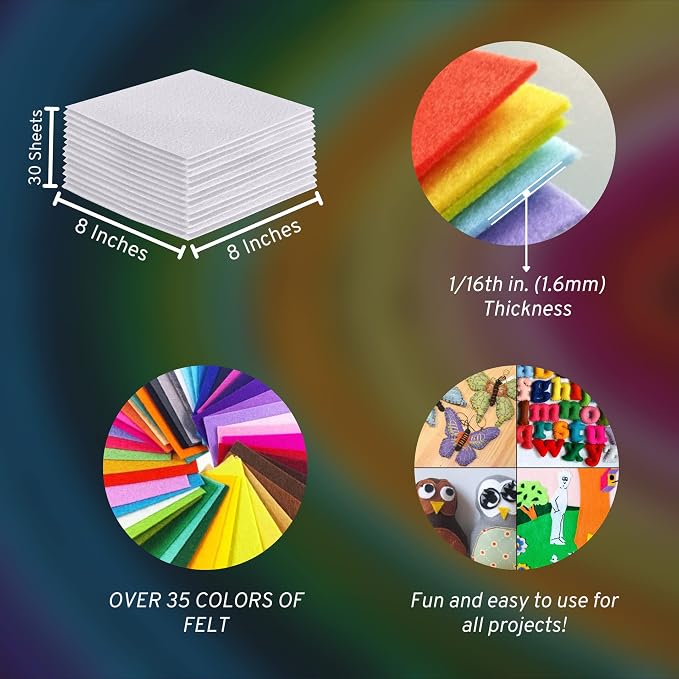 FabricLA Acrylic Felt Sheets for Crafts