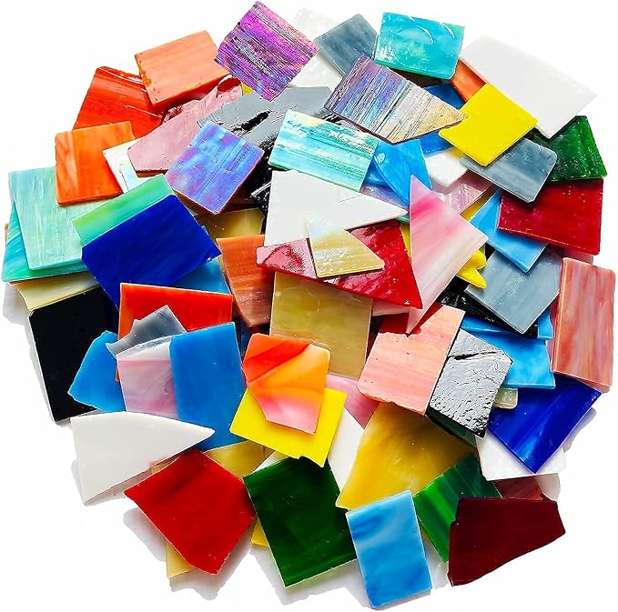 Mosaic Tiles Stained Glass Scraps Sheets