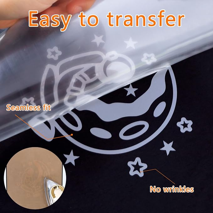HTVVETUR Reflective Heat Transfer Vinyl Roll 12 Inch by 10 Feet Iron on DIY