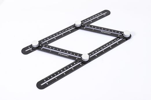 PEC Tools Professional Multi-Angle Measuring Ruler – Heavy Duty Metal Template