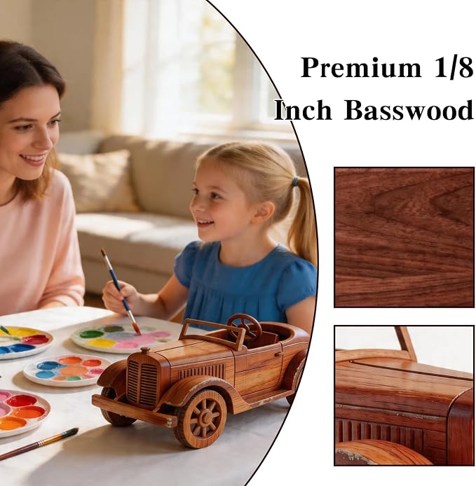 6 Pack 12x16x1/8 Inch 3mm Basswood Sheets Unfinished Wood Blanks