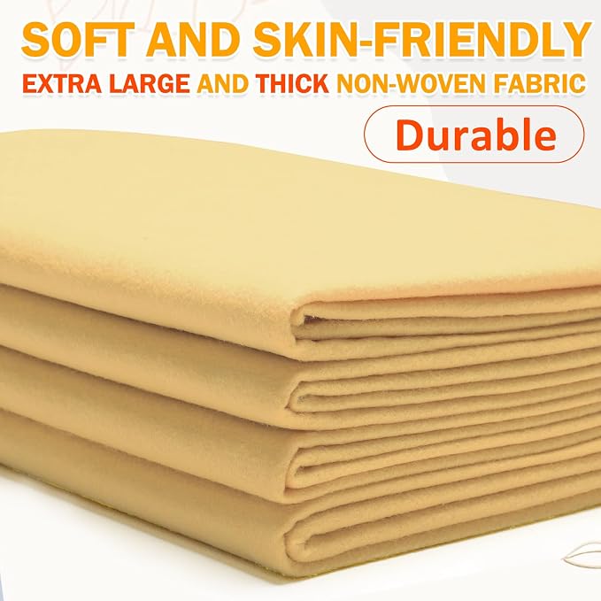 XSEINO Sand Yellow Large Felt Fabric 36" X 36 ", 1.4 mm Thick Soft Felt Fabric