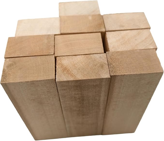 10PCS Basswood Carving Blocks, Whittling Wood Carving Kit, Unfinished Wooden