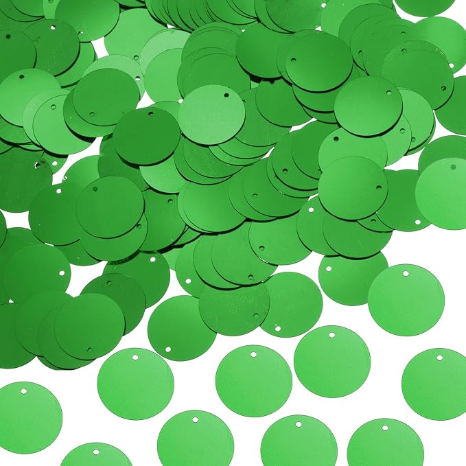 MECCANIXITY 700 Pcs Flat Round Sequins 15mm/0.6 Inch Loose Paillettes Craft