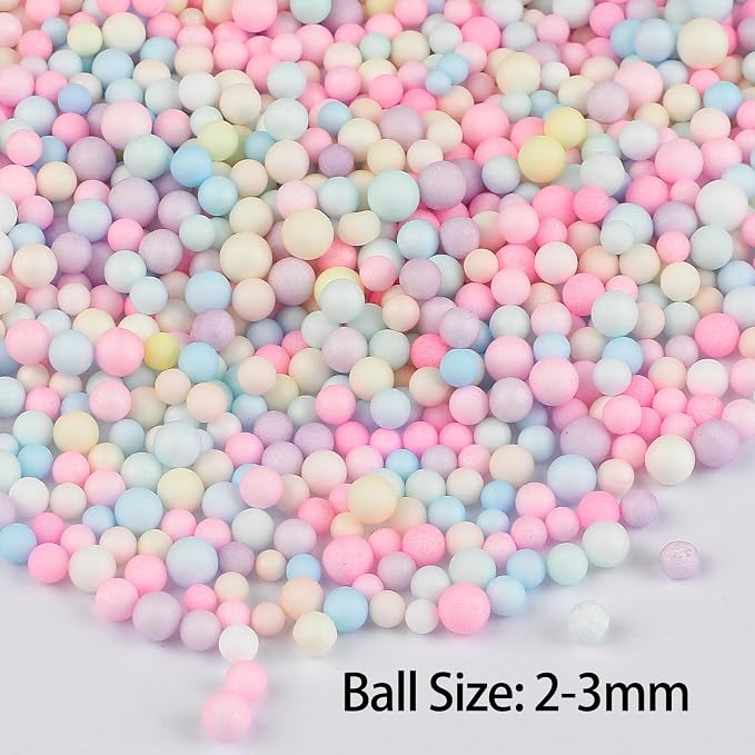 CCINEE 80000 Pieces Foam Balls Slime Supplies Colorful Foam Beads 2-3mm