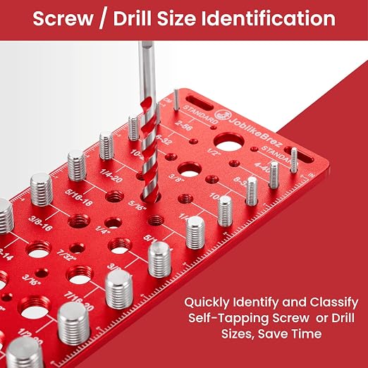 Thread Checker, 60 Nut and Bolt Thread Checker, 20 Standard & 20 Metric & 20