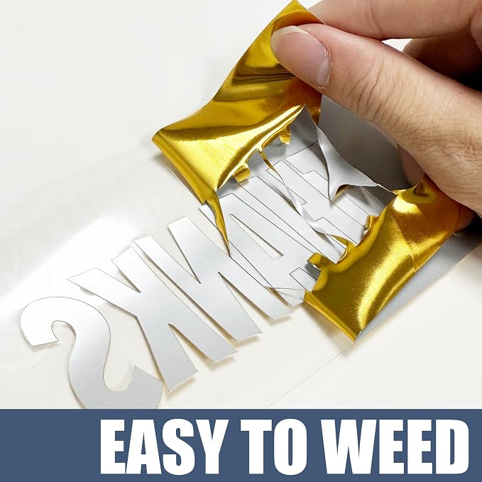 Gold Heat Transfer Vinyl Roll, Soft Metallic Foil HTV