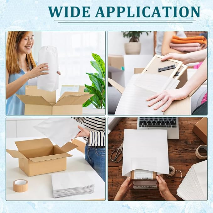 50 Pack Cushion Foam Pouches12x12 Inch, Foam Packing Pouches Protect Mugs