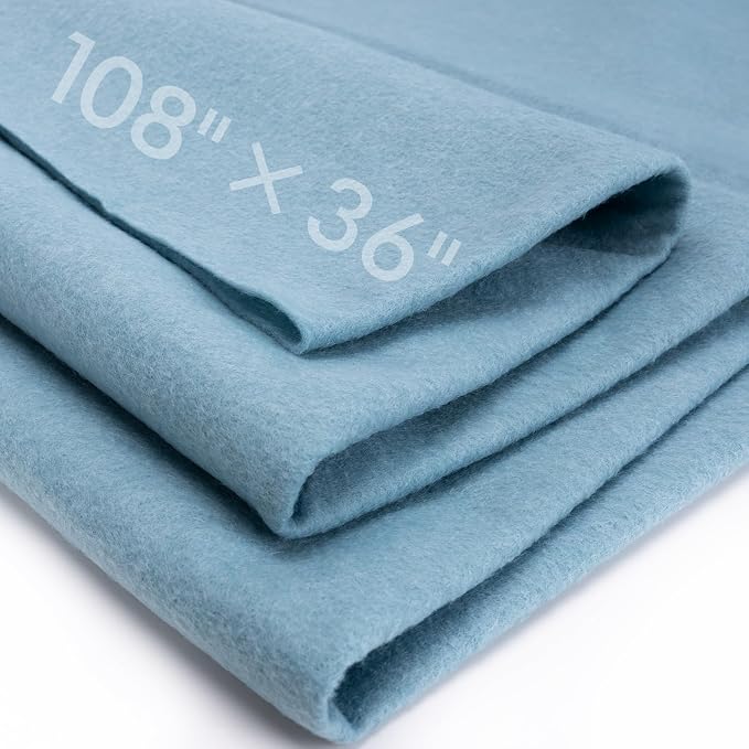 Dusty Blue Fabric Sheet 108" X 36", 1.4mm Thick Large Soft Durable Flexible