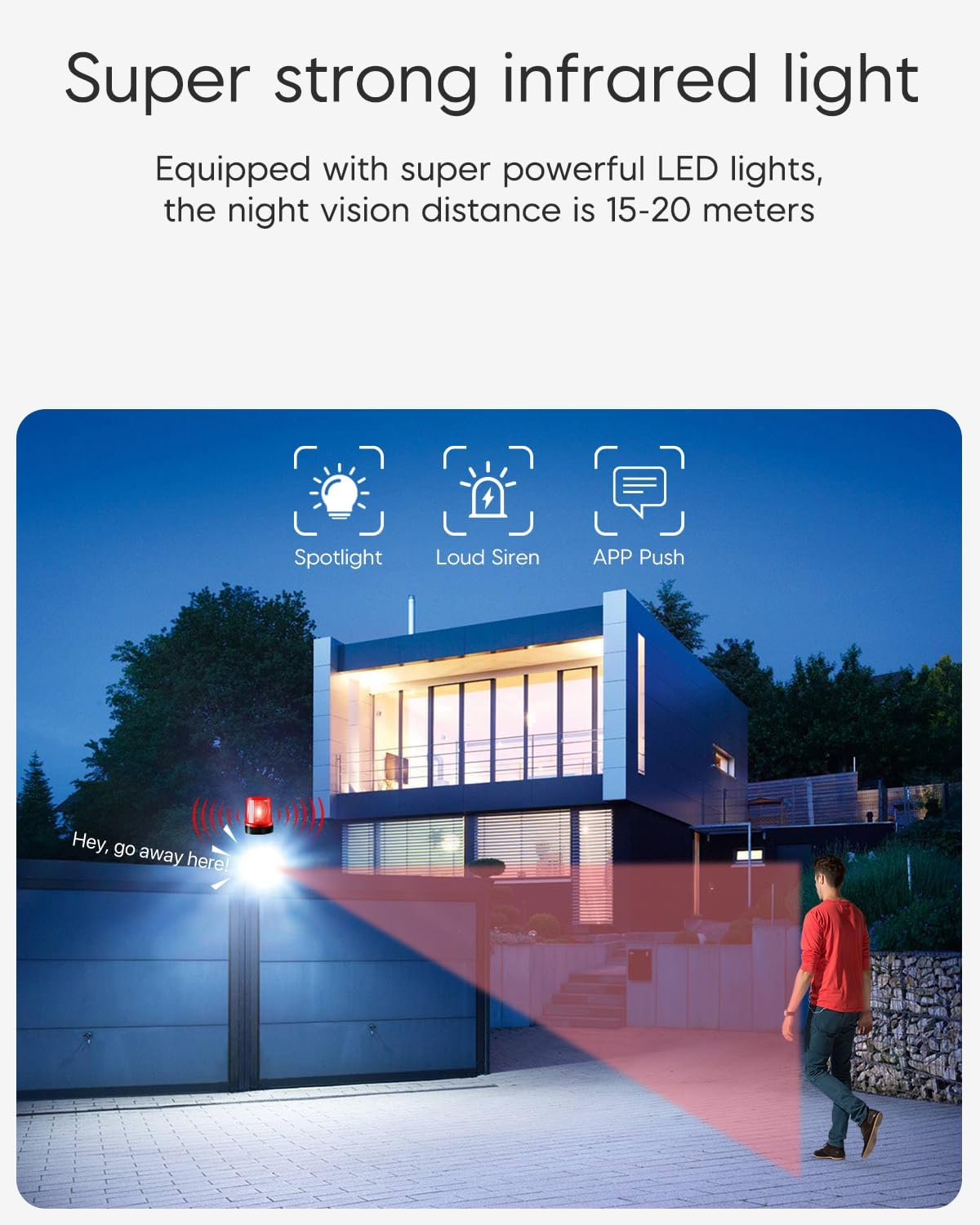 VSTARCAM 4MP Outdoor Security Camera Wireless, 2.5K, 360° View, Color Night Vision, PIR Motion Detection, Spotlight Siren Alarm, 2-Way Talk, IP66 Weatherproof, Cloud/SD Storage