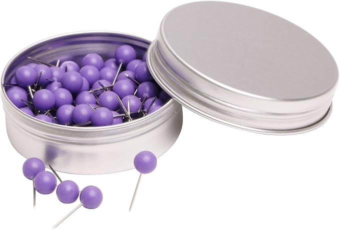 Tupalizy 100PCS 1/4 Inch Small Round Head Map Tacks Pins