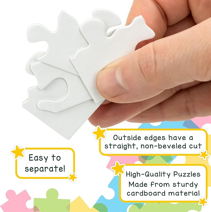 Hygloss Blank Puzzles with Heart Shape