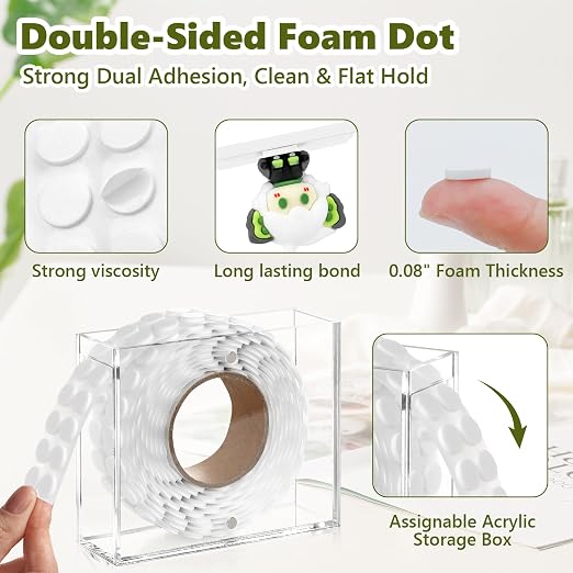 400 PCS 2mm Double Sided Foam Dots