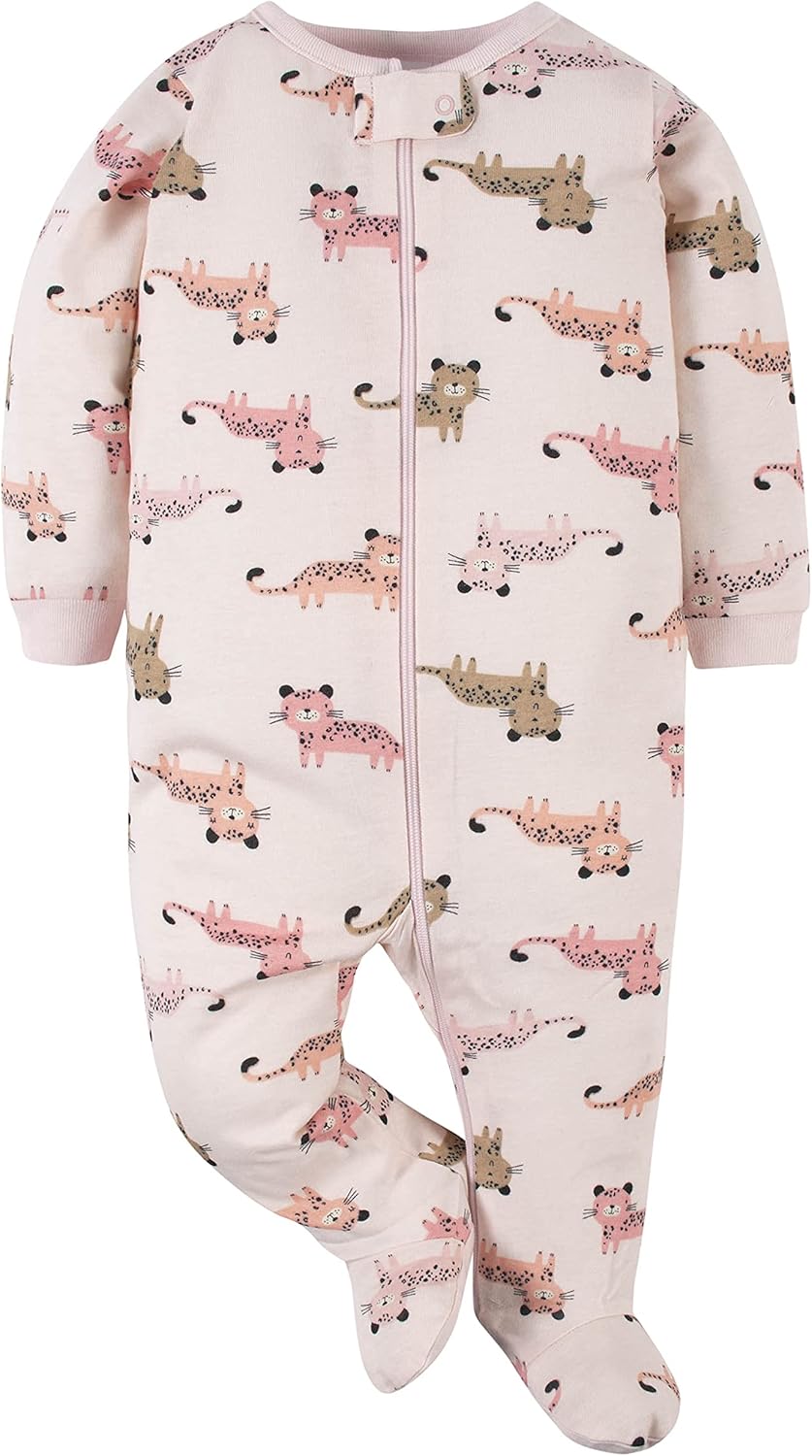 Gerber Baby Girls 4 Pack Sleep 'N Play Footie