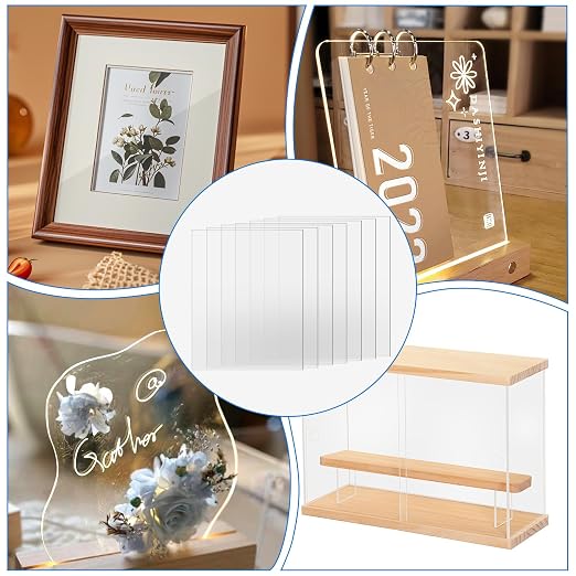 TKOnline 7 PCS Plexiglass Sheets, Invitations, Poster Frames Plastic Board