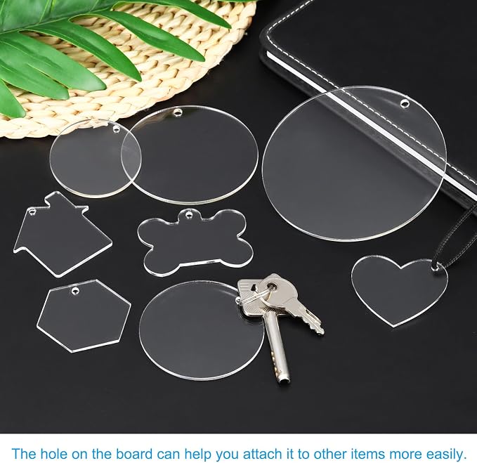 PATIKIL 5" Dia. Acrylic Circles, 10 Pack Round Clear Plastic Sheet Ornament