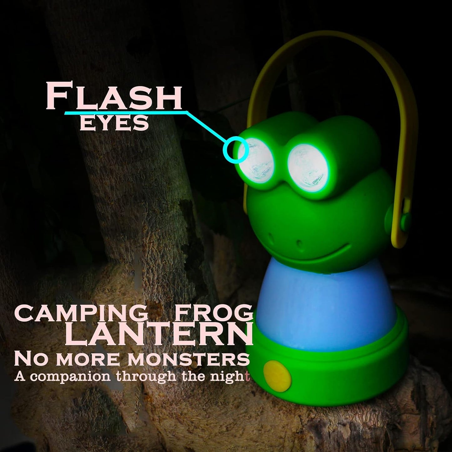 Outdoor Equipment LED Camping Lantern & Headlamp Set for Kids, FANT.LUX Battery Powered Night Light for Emergency, Hurricane, Lightweight Tent Lamp for Children (Frog Set)