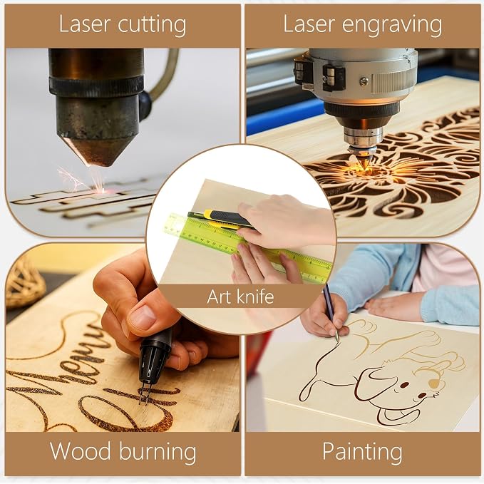 Riakrum Basswood Sheets Plywood Board Unfinished Wood Boards
