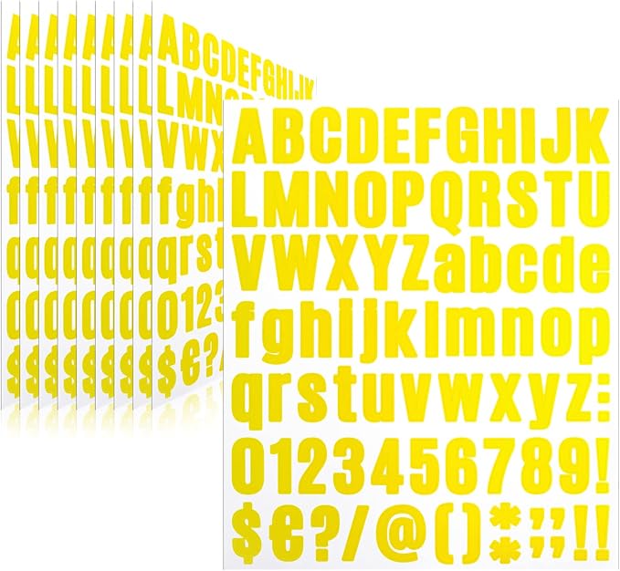 Letter Stickers, Mailbox Numbers, 1 Inch Waterproof Vinyl Alphabet | 1 Inch