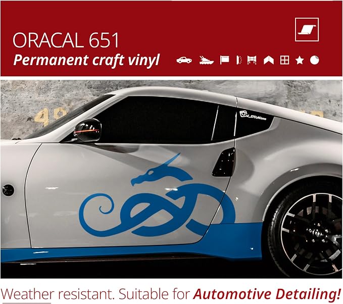 ORACAL 651 Gloss Sky Blue Permanent Vinyl Tape Roll – Premium Adhesive Film