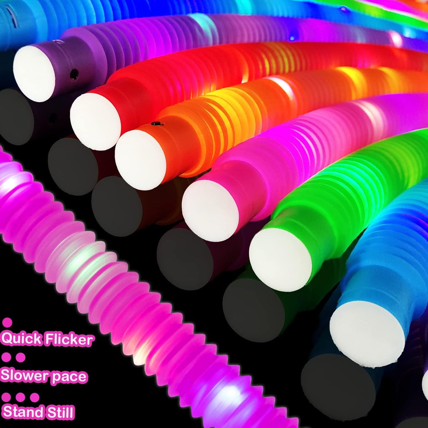 Glow Sticks Bulk Party Favor Supplies for Kids 48 Pcs,Glow in Dark Bracelet Necklace Accessories for Birthday Wedding Camping Parade Throw,Christmas Handouts Giveaways Prizes for Toddler Boys Girls