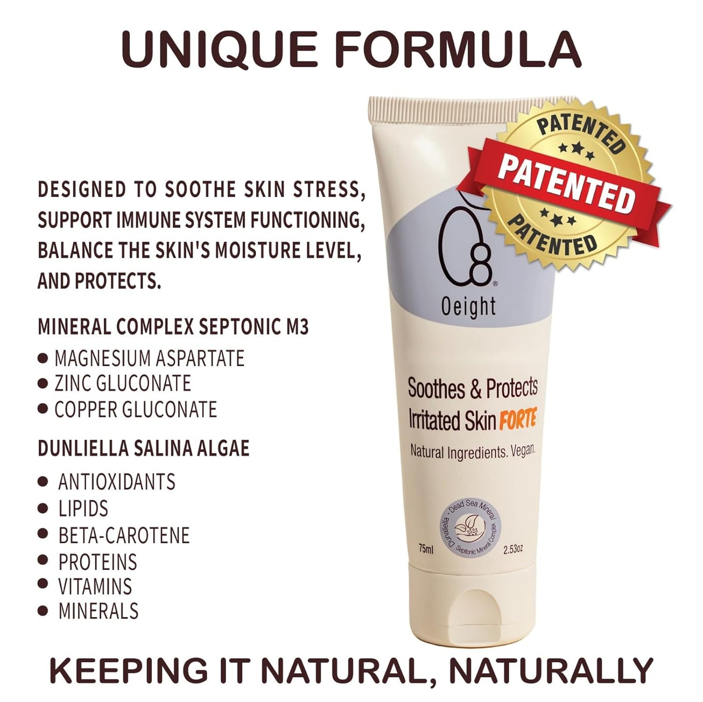 Oeight Baby Skin Irritation Cream Soothe & Protect Irritated Skin Forte for Baby, Kids Irritated Face Cream Skin Relief Dermatologist Tested and Hypoallergenic Gentle Eczema Therapy - Made in Israel