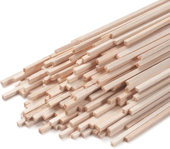 Balsa Wood Sticks, Balsa Wood Strips, Square Wooden Dowel Rods