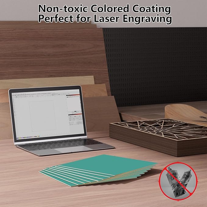 4 Pack Pre-Painted Colored Plywood Sheets, DIY Crafts, Models Making