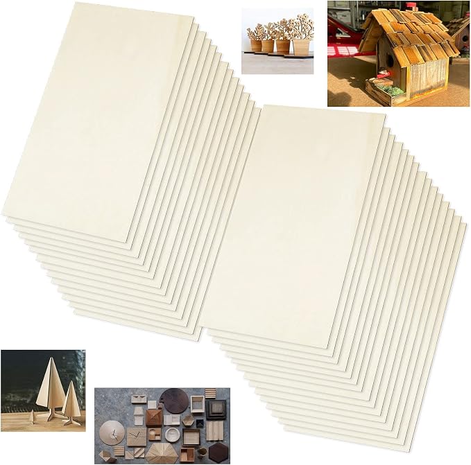 Rectangle Unfinished Wood Pieces 6 x 12 Inch, Model Making, Wood Burning