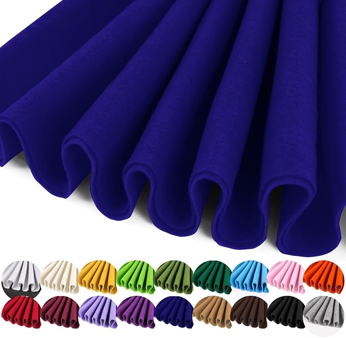 IONTACH 36" X 36" Royal Blue Soft Felt Fabric 1.6mm Thick | Felt Sheets