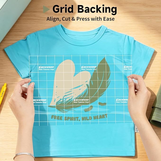 TECKWRAP Heat Transfer Vinyl for T-Shirts, 50+ Washes, REACH Certified & Dryer