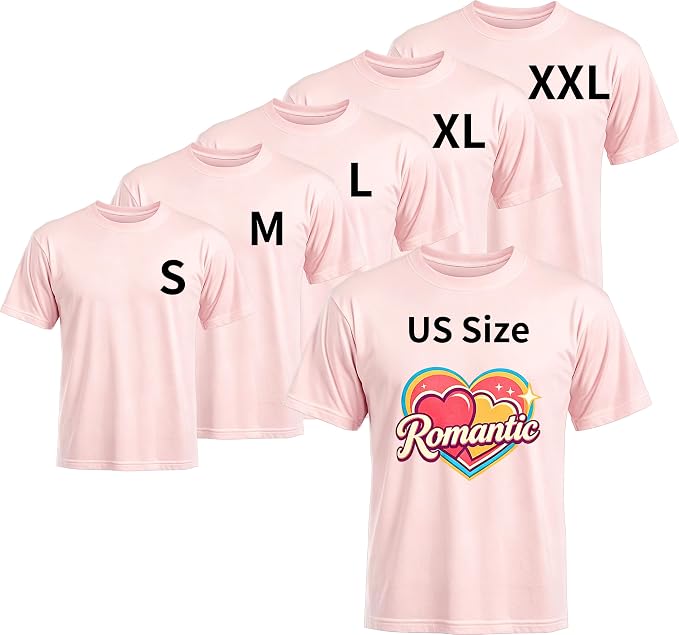 Joyclub 5 PCS Unisex Sublimation Blanks Bulk Polyester T Shirts