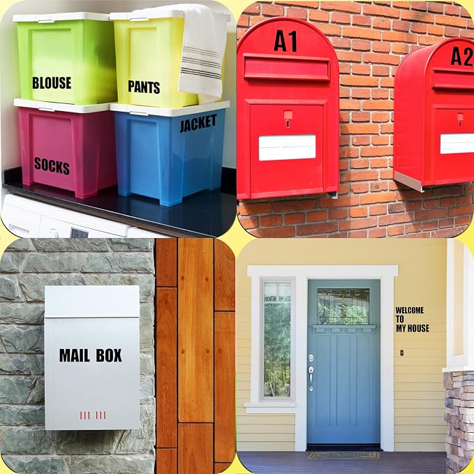 Letter Stickers, Mailbox Numbers, 2 Inch Waterproof Vinyl Alphabet | 2 Inch