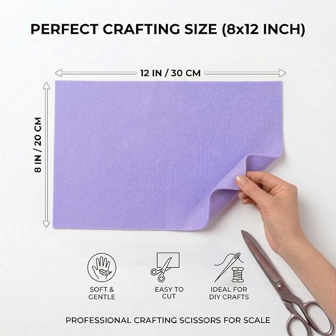 Soft Lavender Felt Fabric Sheets