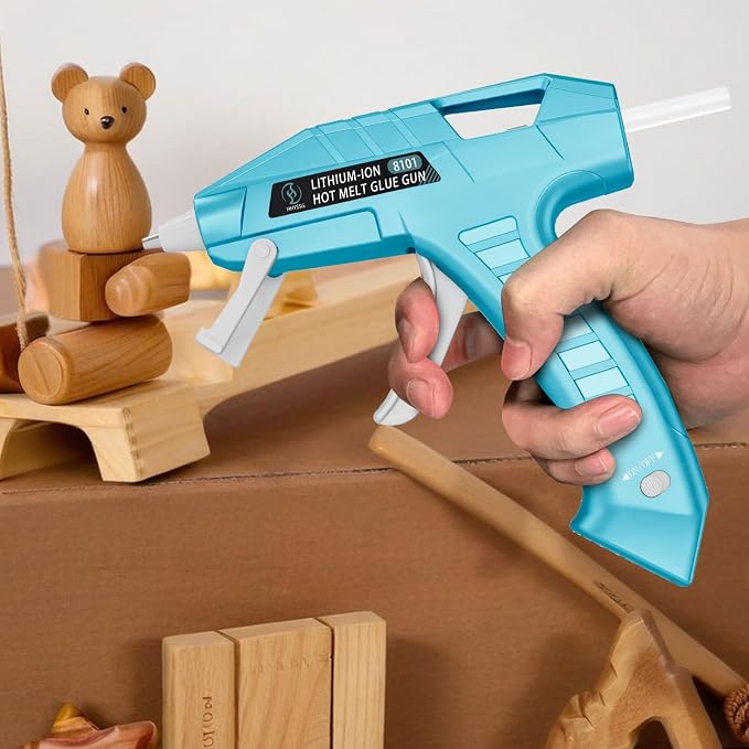 Cordless Hot Glue Gun 20W, Quick Heat Glue Gun & 30-Stick Glue Stick Set