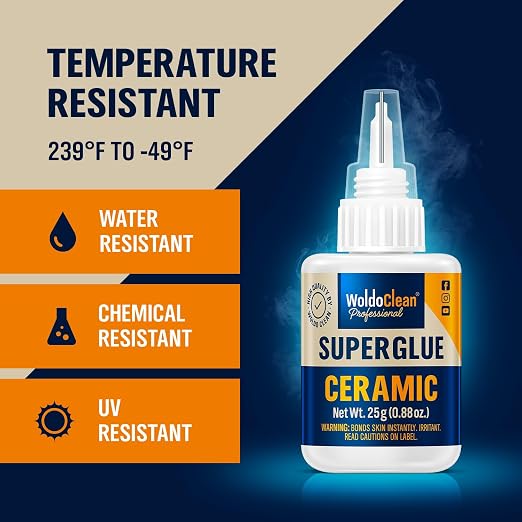 WoldoClean Super Glue for Ceramics and Porcelain 25g