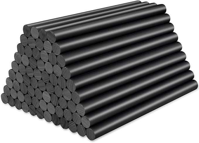 ENPOINT 72 Pack Black Hot Glue Sticks Bulk, 0.27x4" Mini Hot Glue Sticks