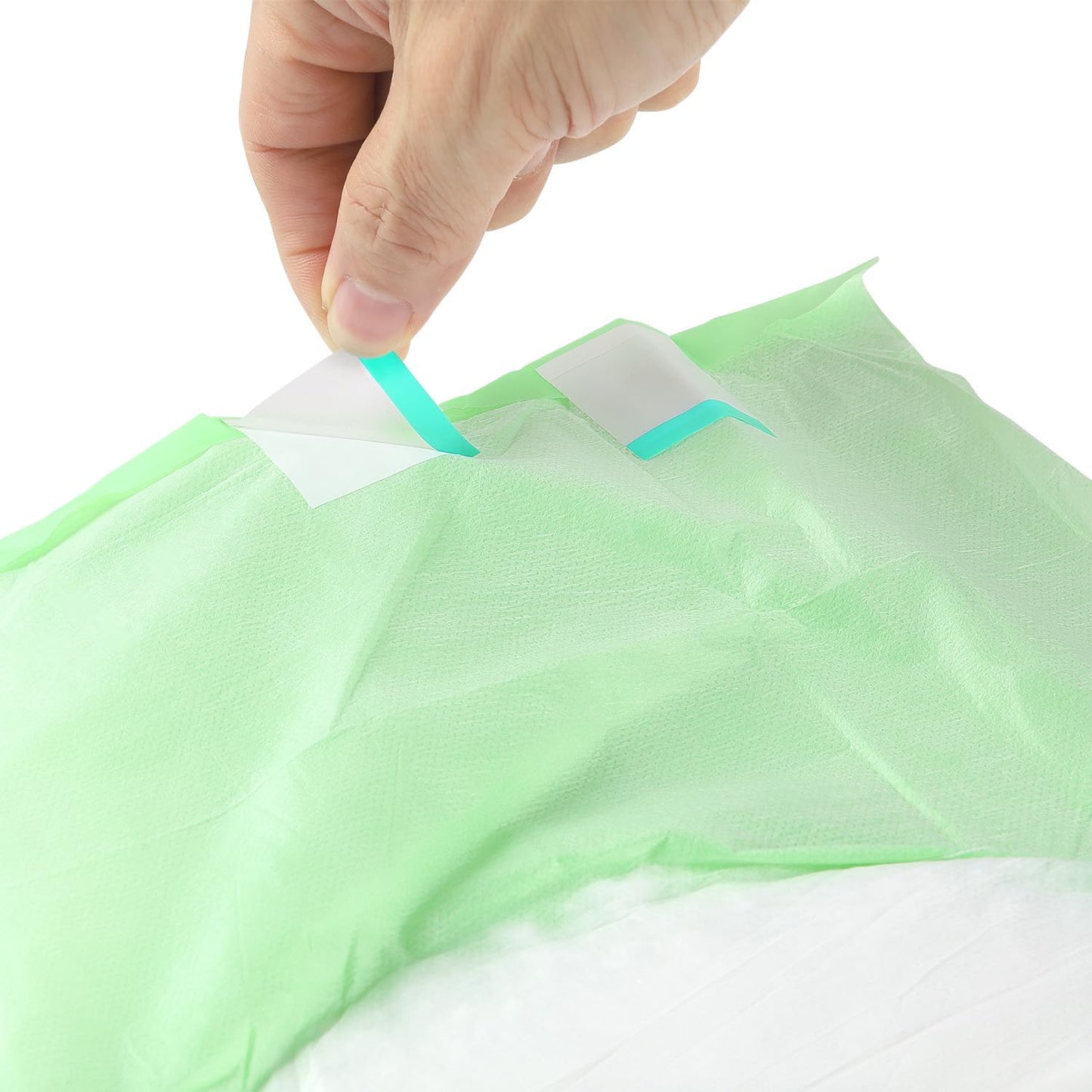 CutiePlusU Disposable Adult Diaper Heavy Absorption Dry Surface Adult Diapers All Night- Green 10 Pieces (Large 37"-47")