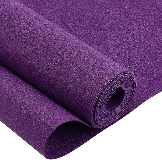 BENECREAT 10FT 15.74 Inch Wide Dark Orchid Felt Roll, 1mm Thick Fabric Sheets