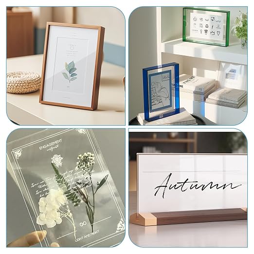 TKOnline 22 PCS Plexiglass Sheets, Invitations, Poster Frames Plastic Board