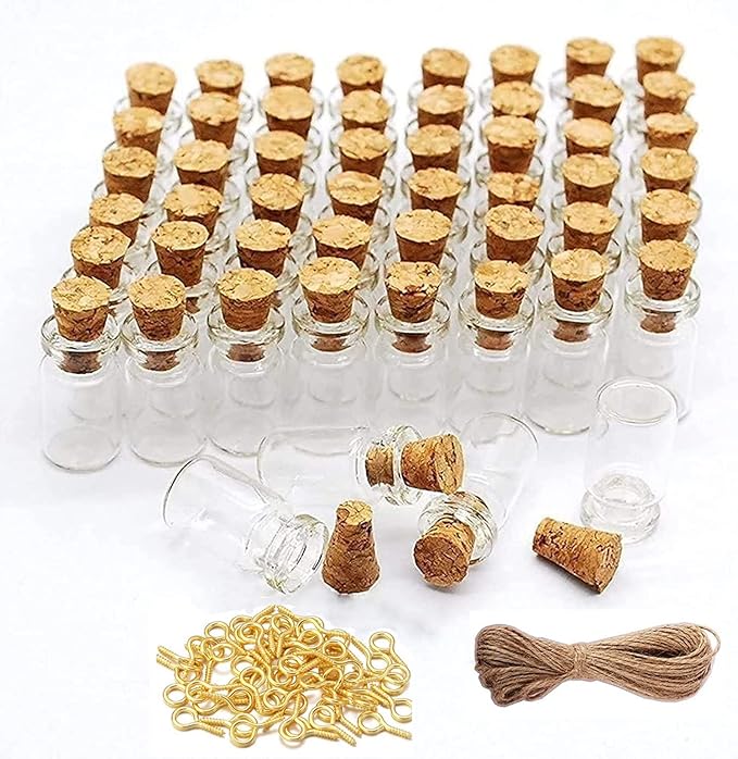 100 Pcs 0.5ml Mini Small Glass Bottles