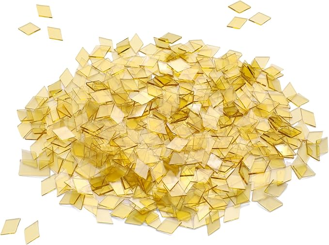 520pcs/100g Diamond Mosaic Tiles, High Transparency Stained Glass Mosaic Tiles