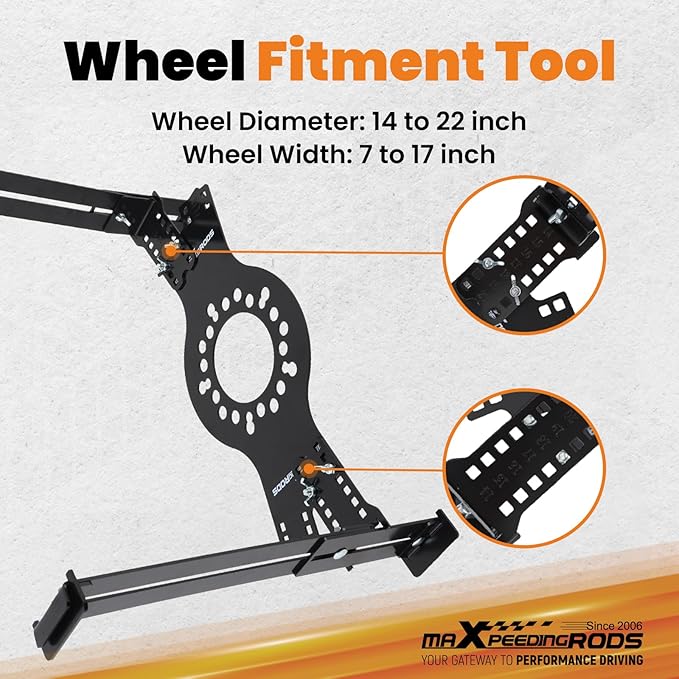 maXpeedingrods Wheel Fitment Tool and Simulator | Fits 14-22" Rims 7-17" Wide