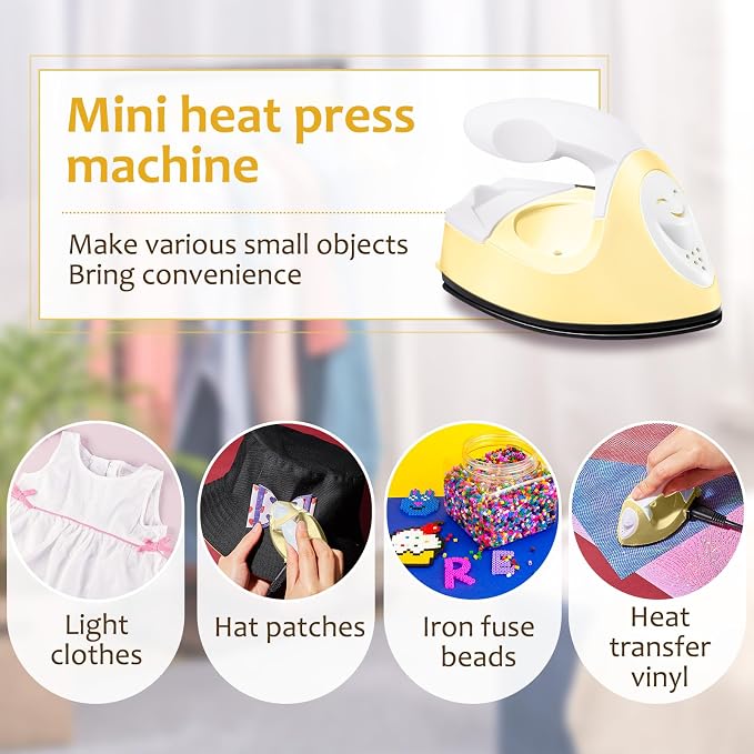 Honoson Mini Craft Iron Mini Heat Press Small Iron 3.93 x 2.36 x 2.76 in