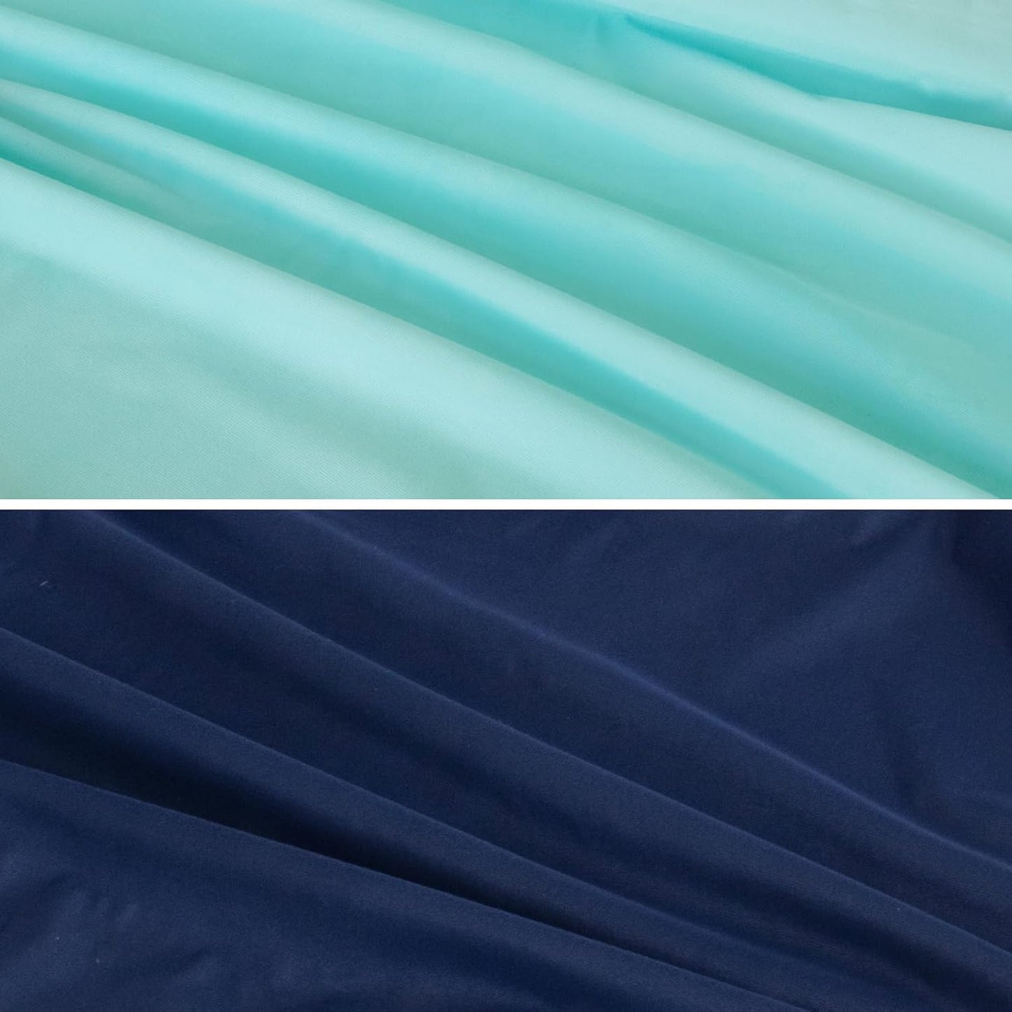 Changing Pad Cover Waterproof, 2 Pack Diaper Change Table Sheets for Baby Boys Girls, Fitted Cradle Sheets for 32"x16" Contoured Pad, Breathable & Ultra Soft, Aqua and Navy