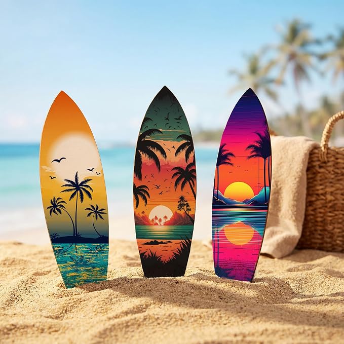 36 Pcs 12 Inch Unfinished Wood Surfboard Cutout