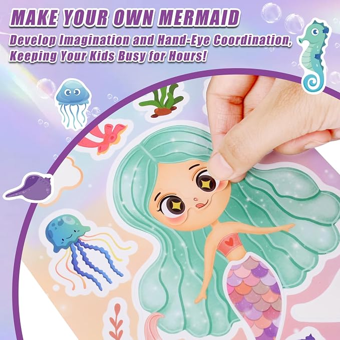 42 Sheets Create Mermaid of Dreams Stickers, Make Your Own Stickers